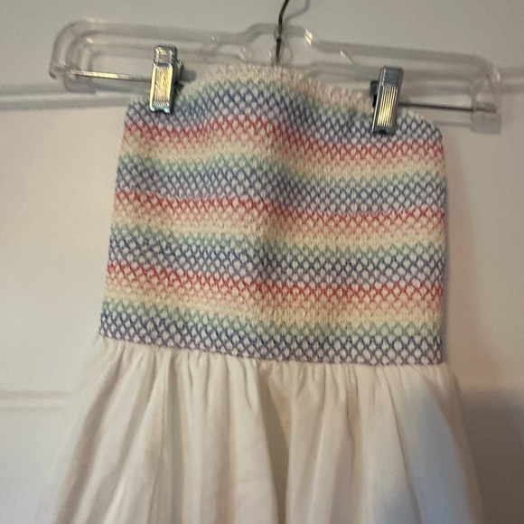 NWT Striped Pastel and White Strapless Dress - Picture 3 of 7